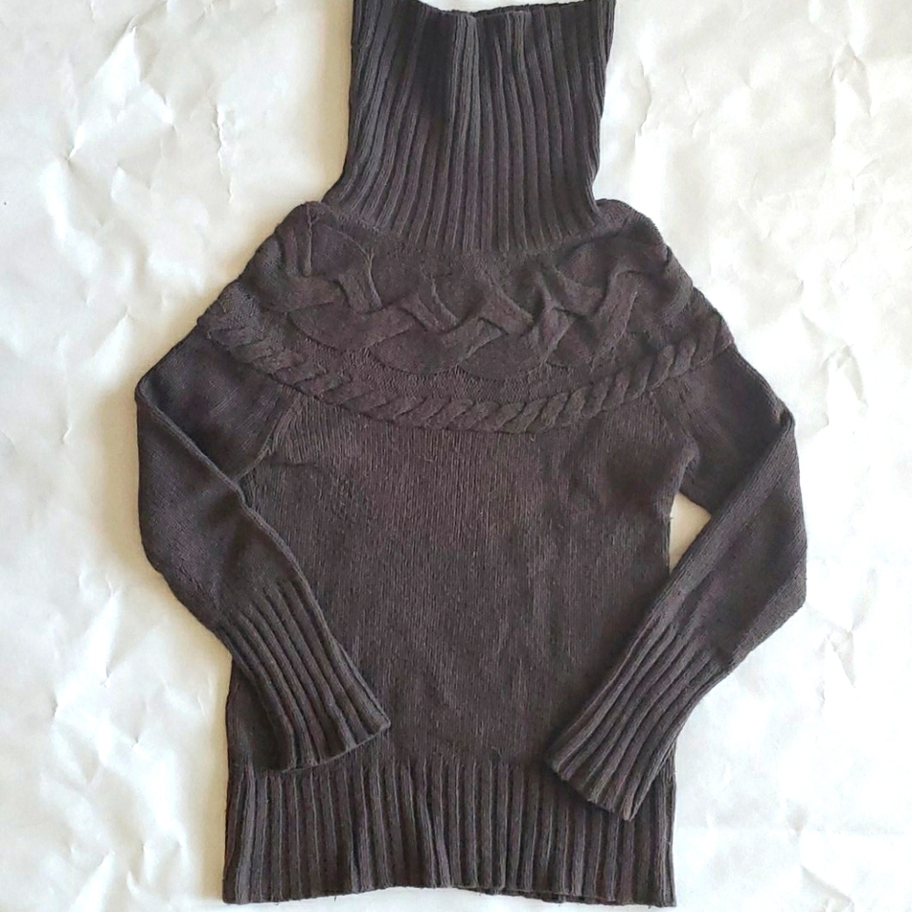 Loft - Brown Cowl Neck Sweater